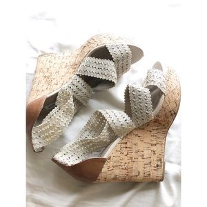 Steve Madden Wicker Laced Wedges